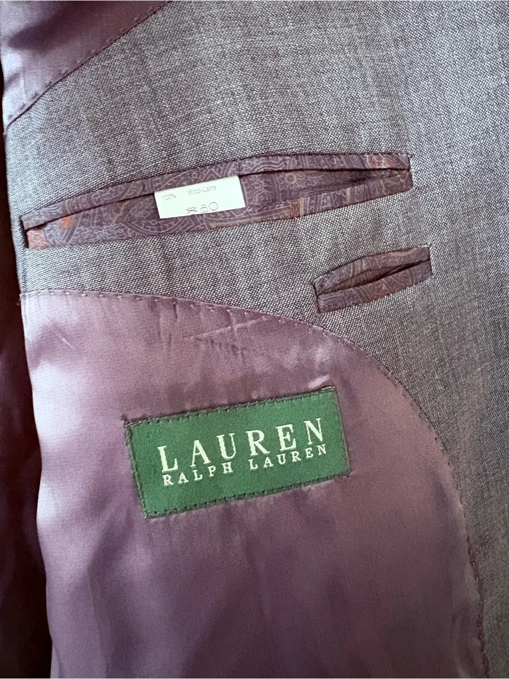 Lauren Ralph Lauren Blazer Mens 54R Gray 2-Button Wool Sport Coat Single Vent